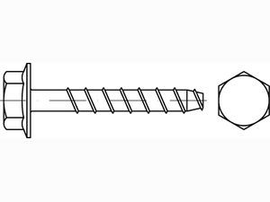 Heco48403 - Betonschraube Multi Monti+ 6kt.Kopf SW13 Stahl weiß verzinkt