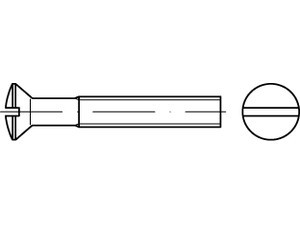 00964700030004008 - DIN 964 Senkschrauben Messing vernickelt