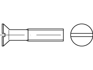 00963700030004030 - DIN 963 Senkschraube Messing vernickelt