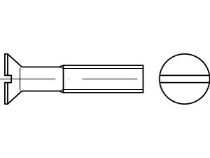 00963700030004030 - DIN 963 Senkschraube Messing vernickelt