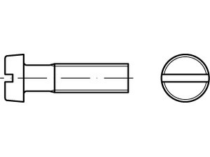 00084700000025006 - DIN 84 Zylinderschraube Messing vernickelt