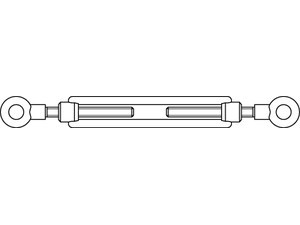 01480920100008000 - DIN 1480 Spannschlösser mit 2 Ösen Edelstahl A4