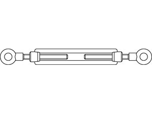 01480920100008000 - DIN 1480 Spannschlösser mit 2 Ösen Edelstahl A4