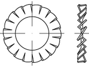 06798001000010000 - DIN 6798 Fächerscheibe Stahl