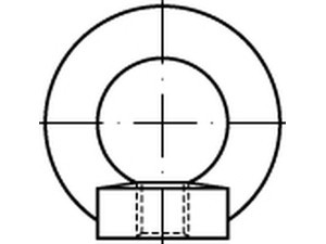 00582000030012000 - DIN 582 Ringmuttern Stahl feuerverzinkt