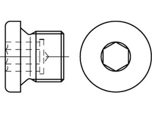 00908000000002000 - DIN 908 Verschlußschraube Stahl