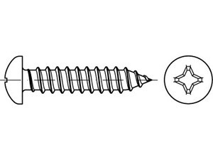 007981920000035038 - DIN 7981 Blechschraube m.Krz Edelstahl A2