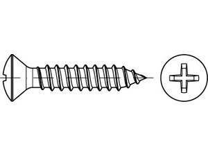 07982920700055080 - DIN 7983 Blechschraube Edelstahl A2