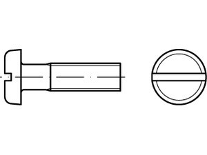 00085000040035006 - DIN 85 Flachkopfschraube Stahl 4.8 vernickelt