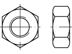 00934120000006000 - DIN 934 Sechskantmutter Stahl 12.9