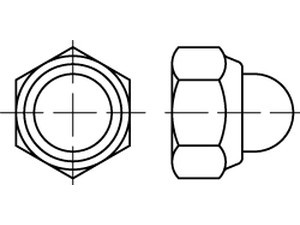 00986920000004000 - DIN 986 Sicherungs-Hutmutter Edelstahl A2
