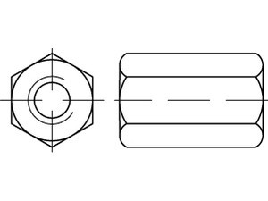 06334940000006000 - DIN 6334 Sechskantmutter Höhe 3d Edelstahl A4