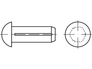 01476300000025006 - DIN 1476 Halbrundkerbnägel Aluminium