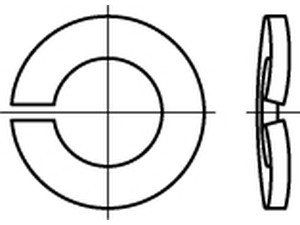 00128000010016000 - DIN 128 Hochspann-Federring Stahl mechanisch verzinkt