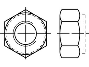 00982940000004000 - DIN 982 Sechskantmutter m.Klemmteil Edelstahl A4