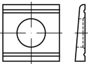 06918000030013000 - DIN 6918 Vierkantscheibe Stahl feuerverzinkt