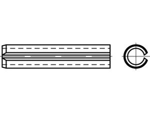 01481000000025012 - DIN 1481 Spannstifte schwere Ausf. Edelstahl 1.4310 