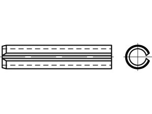 01481000000025012 - DIN 1481 Spannstifte schwere Ausf. Edelstahl 1.4310 