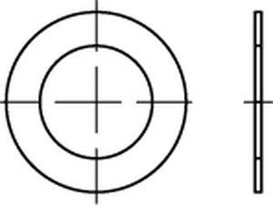 00988920000005010 - DIN 988 Paßscheibe Tol 522 Edelstahl A2