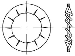 06798920100016000 - DIN 6798 Fächerscheibe Edelstahl A2