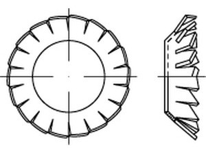 06798928000032000 - DIN 6798 Fächerscheibe Edelstahl A2