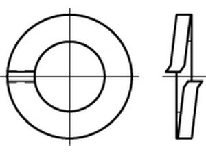 00127000110008000 - DIN 127 Federring Stahl mechanisch verzinkt