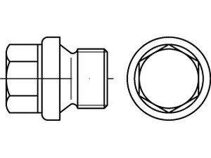 00910700000001000 - DIN 910 Verschlußschraube Messing