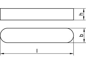 06885004002214070 - DIN 6885 Paßfedern Stahl