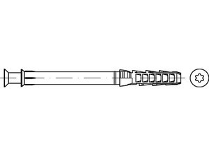 Mea910240mfrst - Mea Rahmendübel MFR ST 10x240 TX Nylon weiß verzinkt