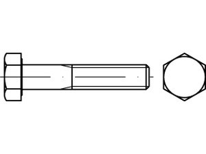 0096010000000012130 - DIN 960 Sechskantschraube m. Feingew. Stahl 10.9