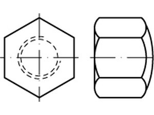 00917700000005000 - DIN 917 Sechskanthutmutter Messing