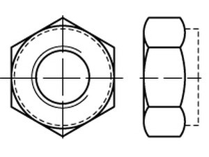 00980100000016000 - DIN 980 Sechskantmutter Stahl 10.9
