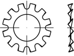 06797920010004000 - DIN 6797 Zahnscheibe Edelstahl A2