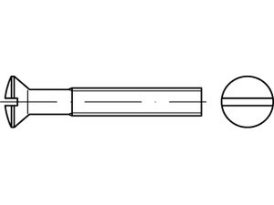 00964700030004016 - DIN 964 Linsensenkschraube Messing verchromt