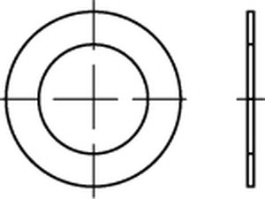 00933000011319010 - DIN 988 Paßscheiben Stahl weiß verzinkt