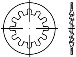 06797000000031000 - DIN 6797 Zahnscheibe Stahl