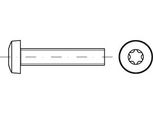 14583000010006012 - ISO 14583 Linsenschraube Stahl 8.8 weiß verzinkt