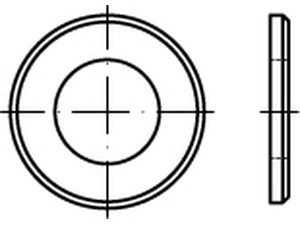 00125002010023000 - DIN 125 Scheibe Stahl weiß verzinkt