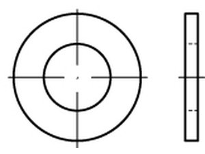 00125001010019140 - DIN 125/ ISO 7089 Scheibe 140 HV 140Hv weiß verzinkt
