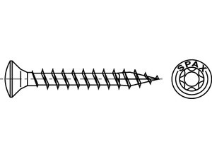 HECO61711 - 99073 Fassadenschraube Linsensenkk.TORX Edelstahl A2
